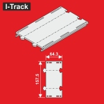 Hacker-Model HCTMC24064D - H0 - Gerade Segment, 2-gleisig für Märklin C, 157,5 x 64,3 mm (6 Stück)